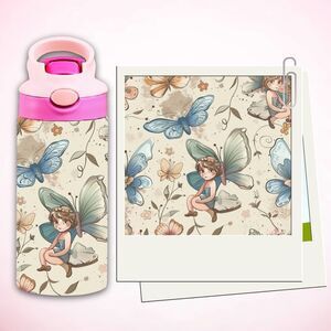 Blue Fairy Printed Personalized Reusable Tumbler, Toddler Sippy Cup …